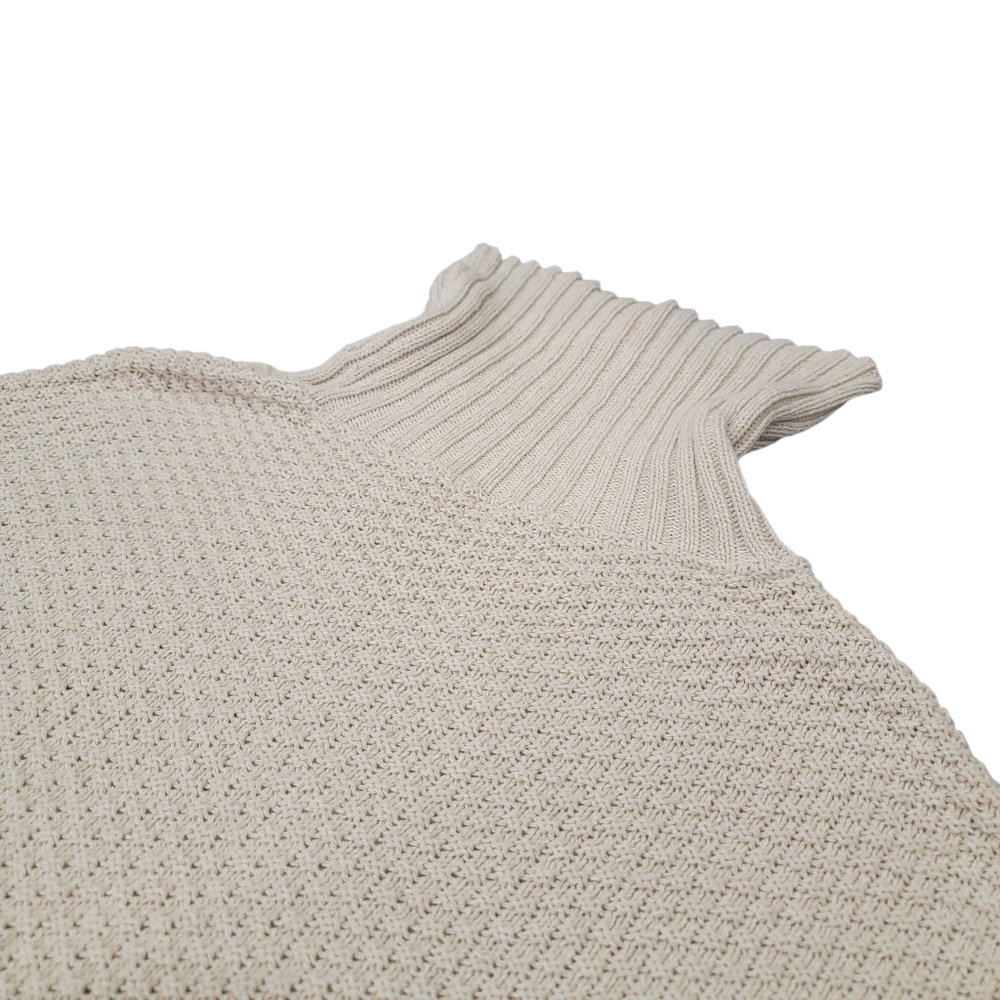 Parkhurst Emily Eco Cotton Turtleneck Cream Chunky Cable-Knit Sweater Womens XL - Picture 11 of 17